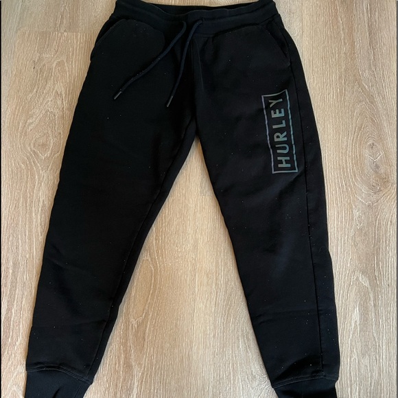 Mens Hurley Black Sweatpants - Picture 1 of 5